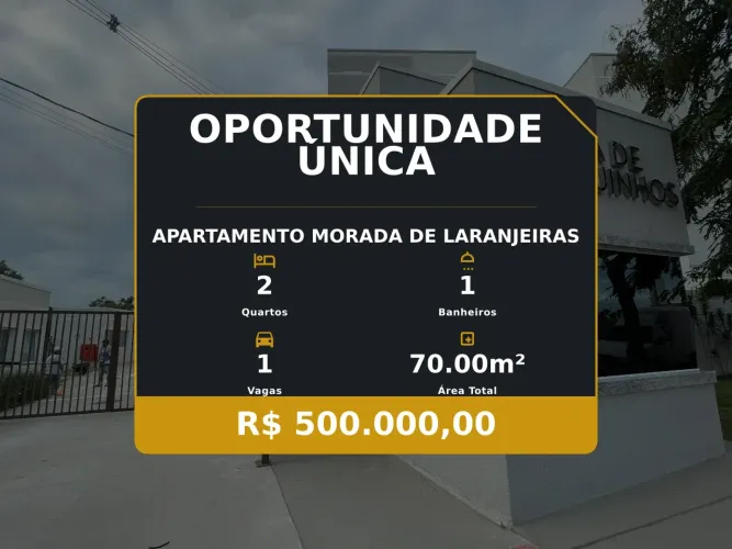 Oportunidade Imperdível: Apartamento em Morada de Laranjeiras com Quintal!