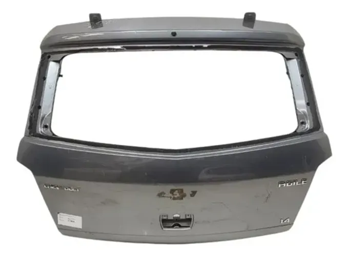 Tampa Traseira Gm Agile Hatch 2009 2016 Cinza Com Furo