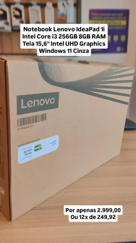 NOTEBOOKS LENOVO DE 256GB E 512GB