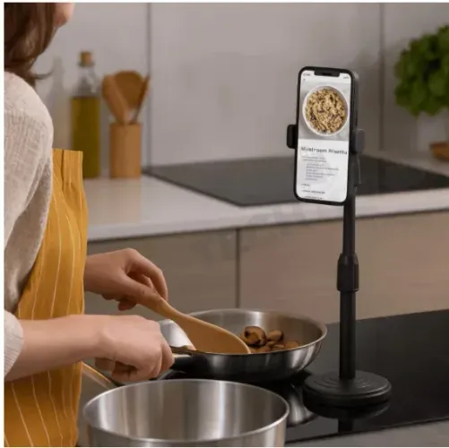 Suporte para Celular de Mesa Tripé com Braço Articulado 360º e Altura Ajustável