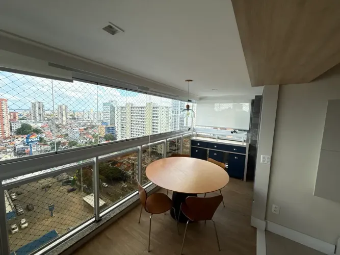 Apartamento mobiliado 125m² no Terra Brasilis  3 suítes, sacada gourmet e 2 vagas