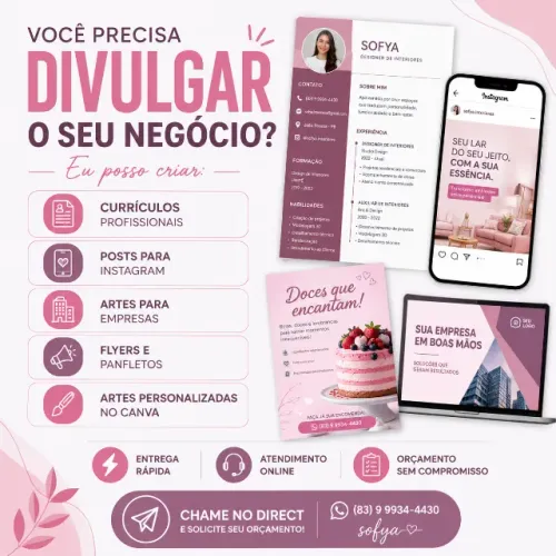 ? Transformo suas ideias em artes profissionais!