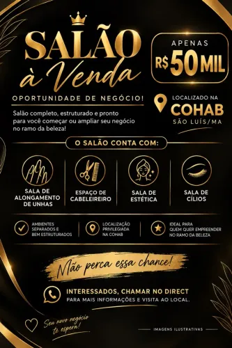 Salão de beleza a venda