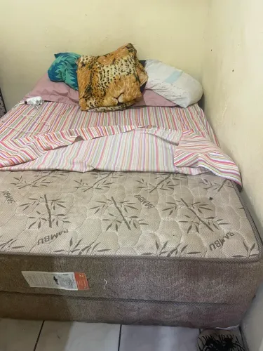 Vendo cama box casal e geladeira