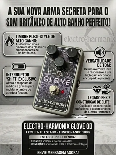 Pedal overdrive drive distortion guitarra Electro-Harmonix Glove (clone OCD)