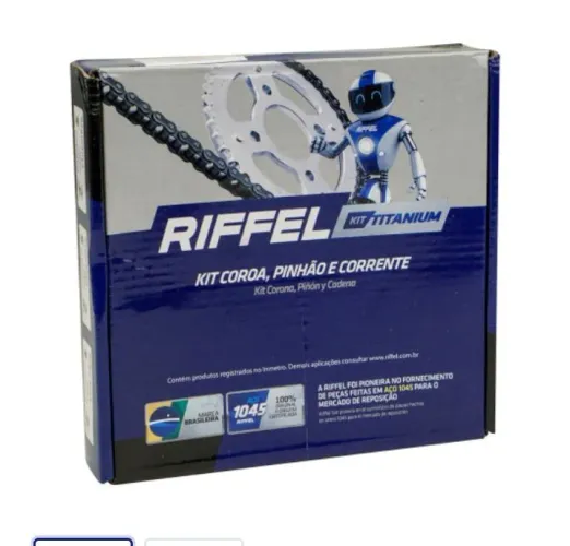 Kit relação transmissão cg ,titan,fan,cargo125 Rifell
