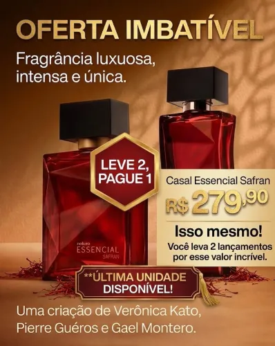 Conjunto essencial Safran Natura