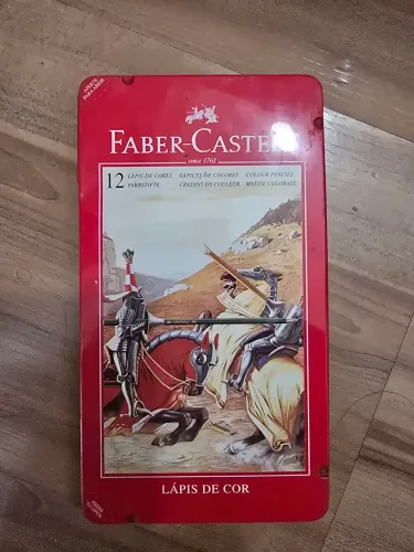 Lata antiga de lápis faber castell