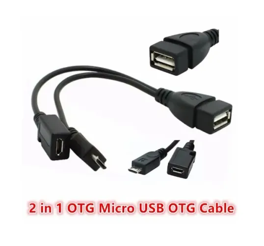 Cabo Adaptador OTG 2 em 1 Para Mi Stick e Fire Tv
