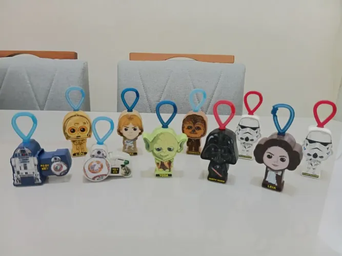 coleção chaveiros star wars mc donalds