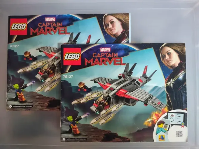 Lote LEGO Marvel 76127 - Capitã Marvel (2 Naves + Minifiguras + Manuais)