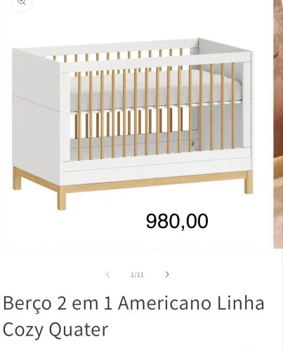 Berço Amaricano Cozy Quarter 2x1