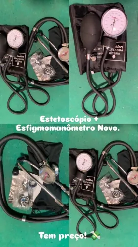 Estetoscópio + esfigmamonometro novo