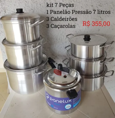 Panelas Grandes, kit 7 Peças