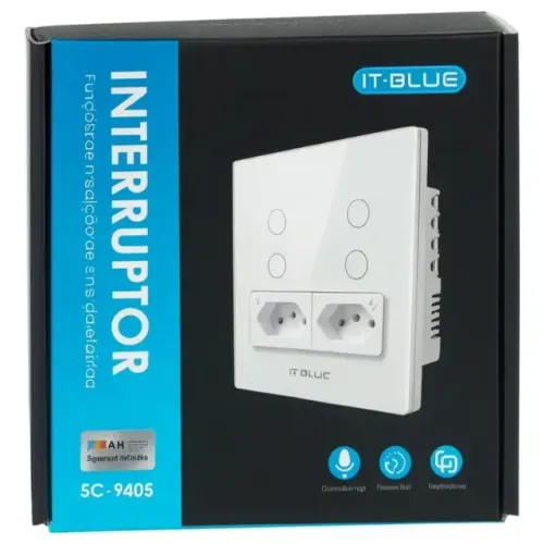 Interruptor Inteligente 4 Botões 2 Tomadas It.Blue SC-9405