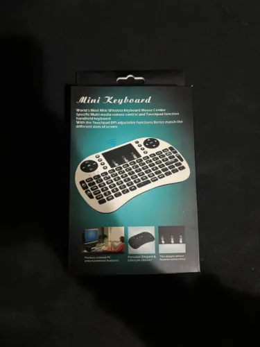 Mini Teclado Controle Sem Fio Air Mouse Touchpad Para Smart TV Box PC Notebook Consolas