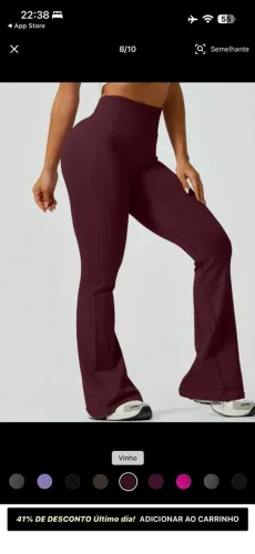 Calça flare bordo empina bumbum