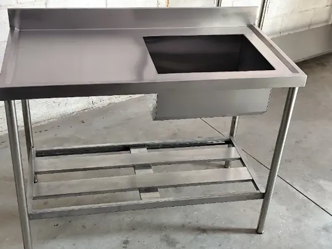 Pia Industrial Inox Linha Pesada 2,80x0,60x0,90cm