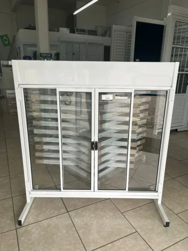 Janela 4 Folhas em Alumínio 100x120 - Promoção