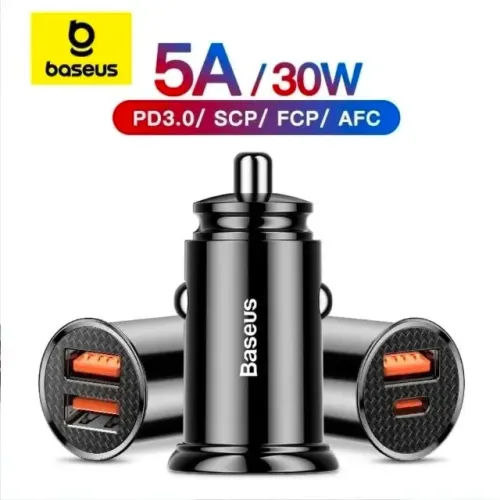 Carregador veicular Baseus 30w