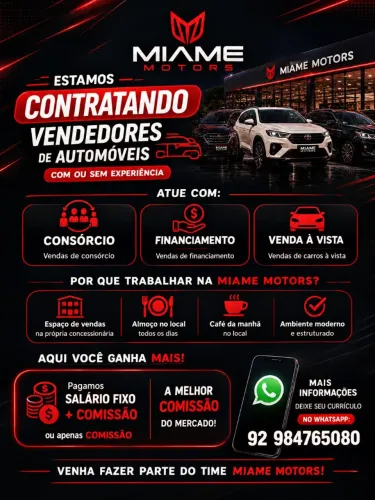 VAGAS DE EMPREGO EM LOJA DE CARROS 