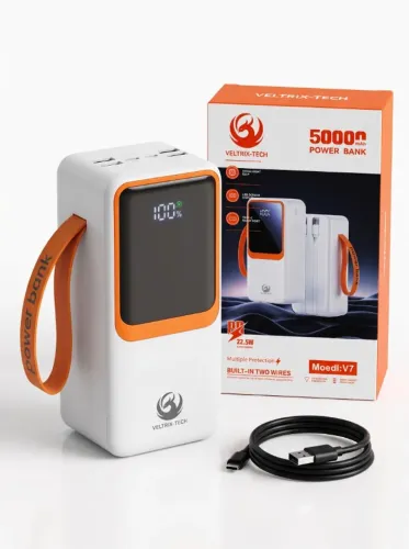 Carregador Portátil Veltrix 50000mah Usb-c E Lightning