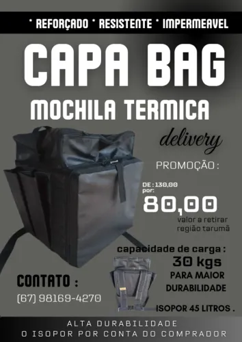 capa bag mochila termica delivery