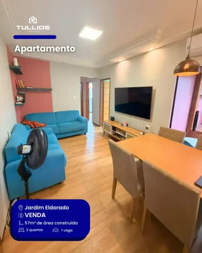 Apartamento semi mobiliado localizado  no Jardim Eldorado