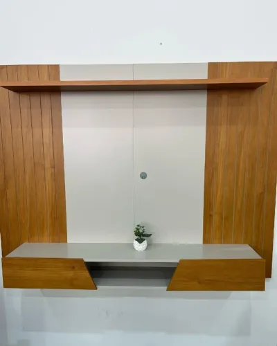 Painel Permóbili Santiago para TV até 70" com Basculantes (CINAMOMO/OFF WHITE)