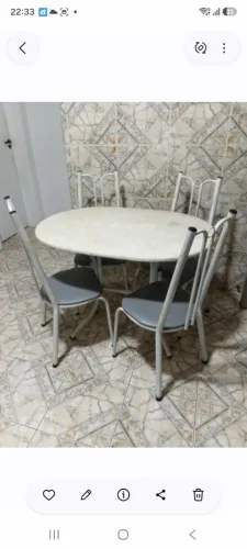 Mesa mármore tubular