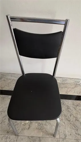 conjunto cadeiras metal cromado