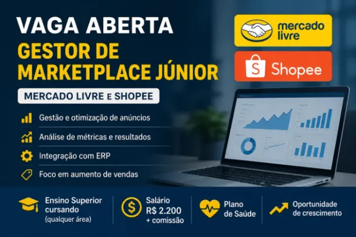 Gestor de Marketplace Júnior (Mercado Livre e Shopee) Auto Peças