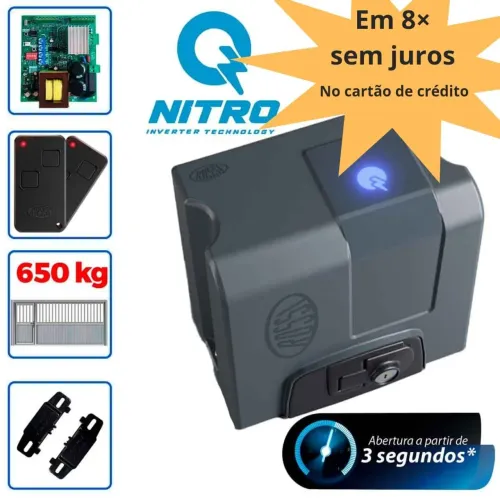 'MOTOR DE PORTÃO ULTRA RÁPIDO; DZ NANO NITRO ROSSI 3,5 SEGUNDOS Instalado'<br>