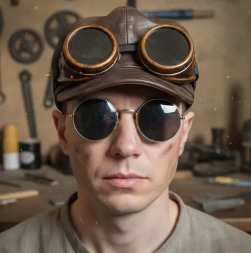 Oculos steampunk + óculos escuros redondo fantasia cosplay