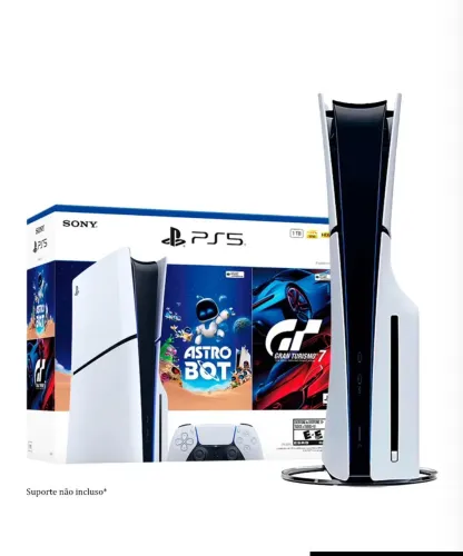 Console Sony PlayStation 5 Slim CFI-2115A 4K 1TB SSD + Jogo Astro Bot + Gran Turismo 7