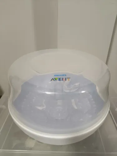 Esterilizador De Micro-ondas para Mamadeiras Bicos e Chupetas Philips Avent Azul/Branco