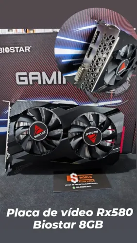 Placa de vídeo RX580 8GB BIOSTAR - Store World