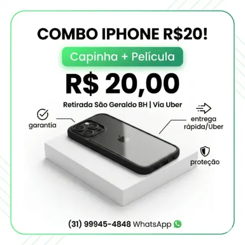 Promoção para iPhone: R$20 Capinha e Película!