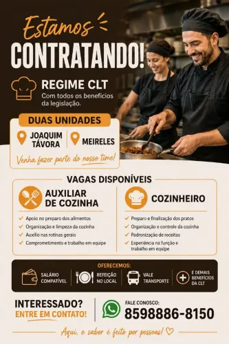 Auxiliar de cozinha e Cozinheiro