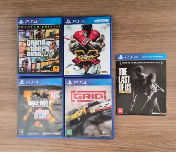 Vendo ou troco esses 5 jogos PS4 mídia física - Leia o anúncio