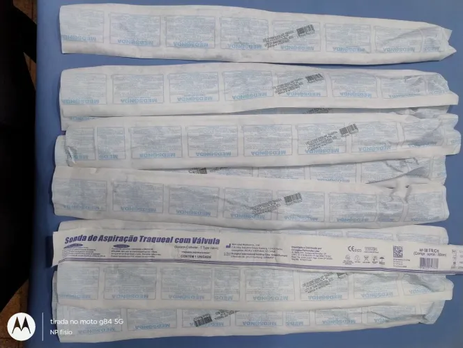 Kit de sondas de aspiração traqueal ou nasotraqueal na validade