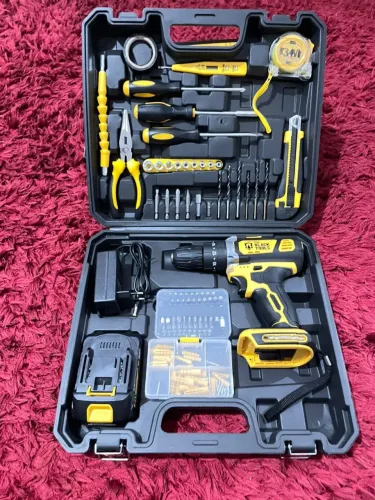 Kit Furadeira Parafusadeira 21V The Black Tools Completo
