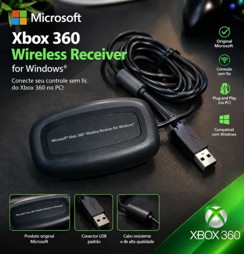 Receptor Original Microsoft Xbox 360 Wireless para PC