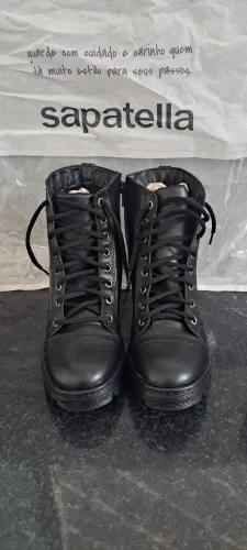 Bota Curta Napa Preta Sapatella 