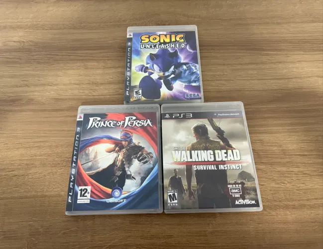 Jogos Originais PS3: Sonic Unleashed, Prince Of Persia, The Walking Dead