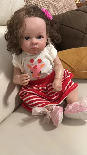 Boneca reborn cabelo humano