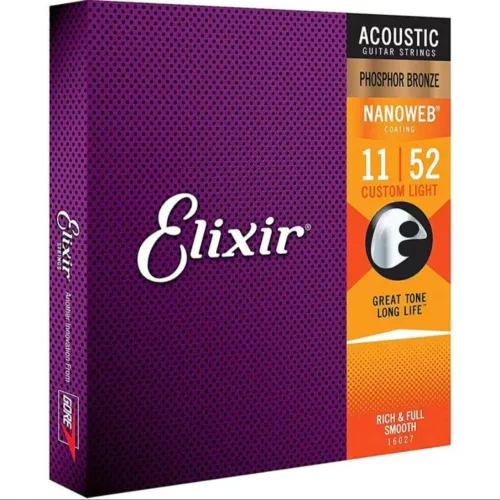 Corda Elixir 011 Bronze para Violão - Qualidade Premium