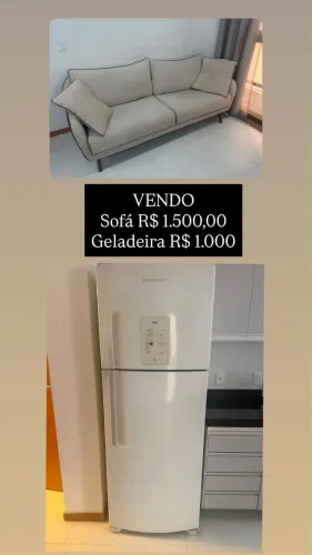 SOMENTE VENDA - SOFÁ E GELADEIRA