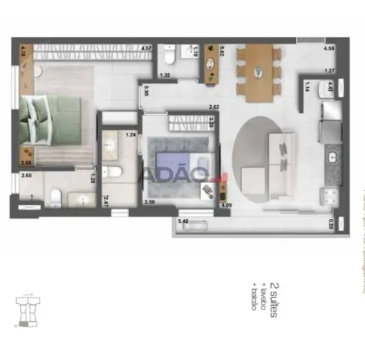 APTO NOVO COM 2 SUÍTES + LAVABO NA AV.T-1, SETOR BUENO