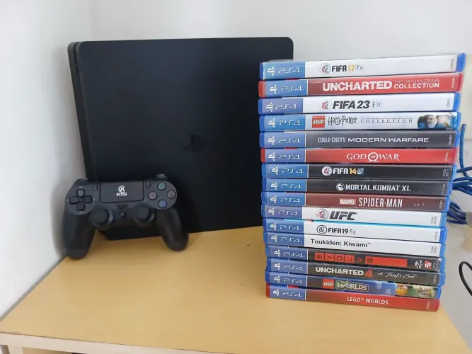 Ps4 slim 1tb com jogo e controle